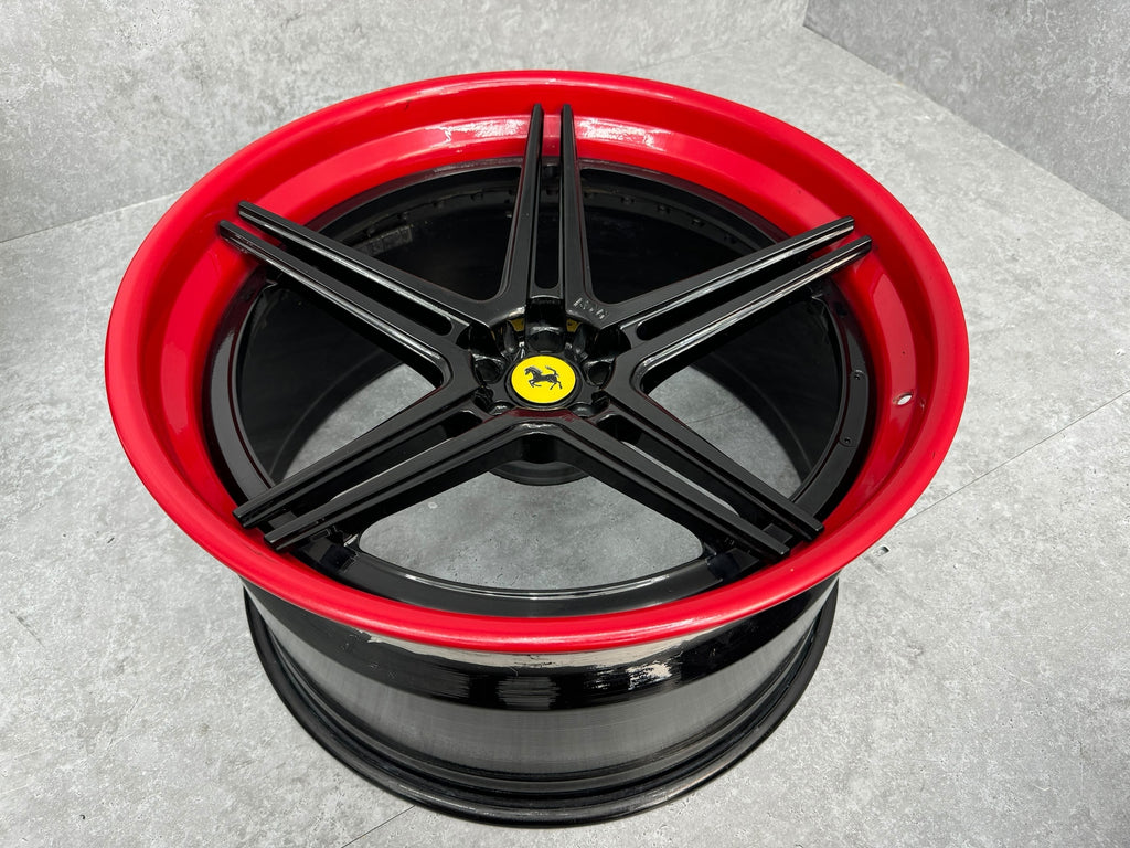 FERRARI F12 ADV1 ADV05 MV.2 SL 21"/22" FORGED WHEELS BLACK/ RED