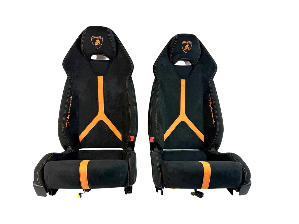 LAMBORGHINI HURACAN PERFORMANTE COMFORT SEATS BLACK/ ORANGE 4T0882011B/ 4T0882012B