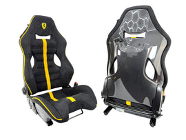 FERRARI ATELIER CARBON RACE SEATS BLACK/ YELLOW 743162