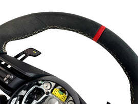 PORSCHE 992 GT3-RS RED DINAMICA STEERING WHEEL BLACK/GOLD 9GT419091EQ