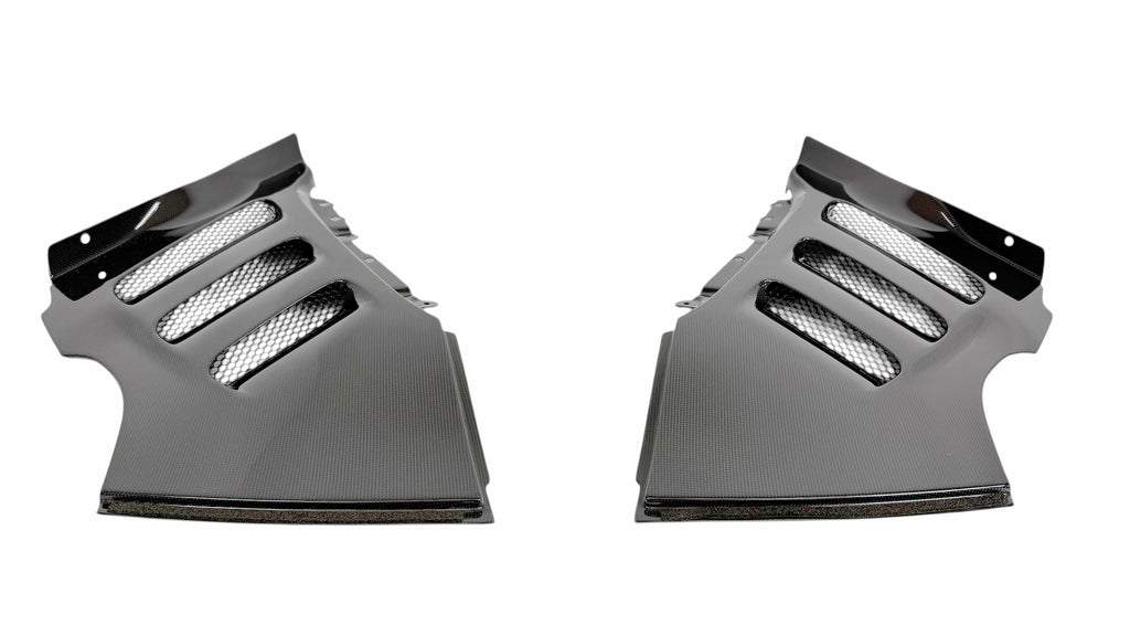 FERRARI SF90 XX REAR CARBON BULKHEAD ENGINE COVER SET 889476 889228