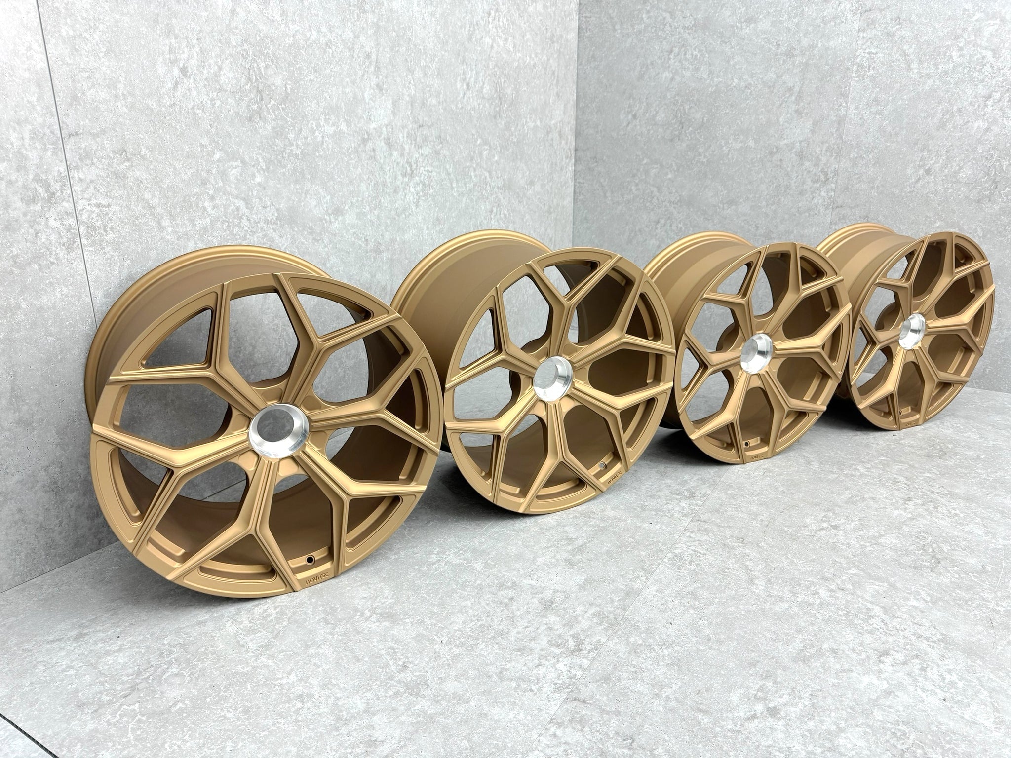 Nl4 Rear NOVITEC NL4 FORGED WHEELS FOR LAMBORGHINI AVENTADOR SVJ - SATIN GOLD ...