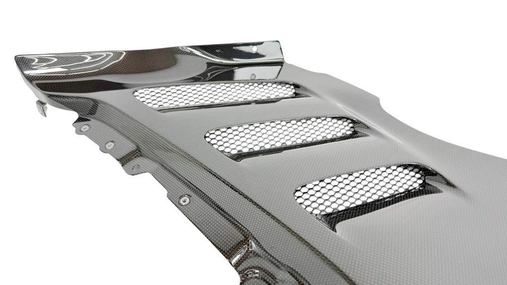 FERRARI SF90 XX REAR CARBON BULKHEAD ENGINE COVER SET 889476 889228