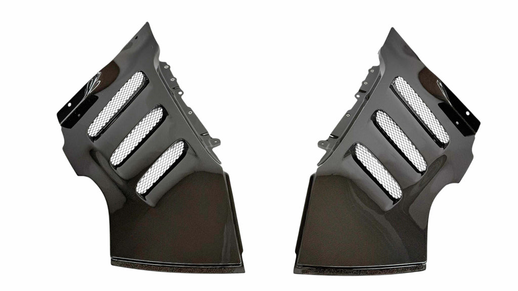 FERRARI SF90 XX REAR CARBON BULKHEAD ENGINE COVER SET 889476 889228