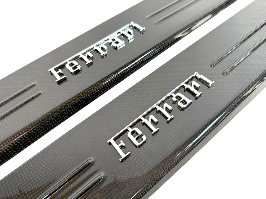 FERRARI GT4C LUSSO CARBON ENTRANCE SILL PLATES SET 70004236