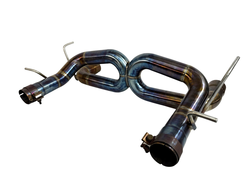 FERRARI F8  INCONEL REAR X PIPE EXHAUST / 200 SPORT CATS by BROOKE RACING