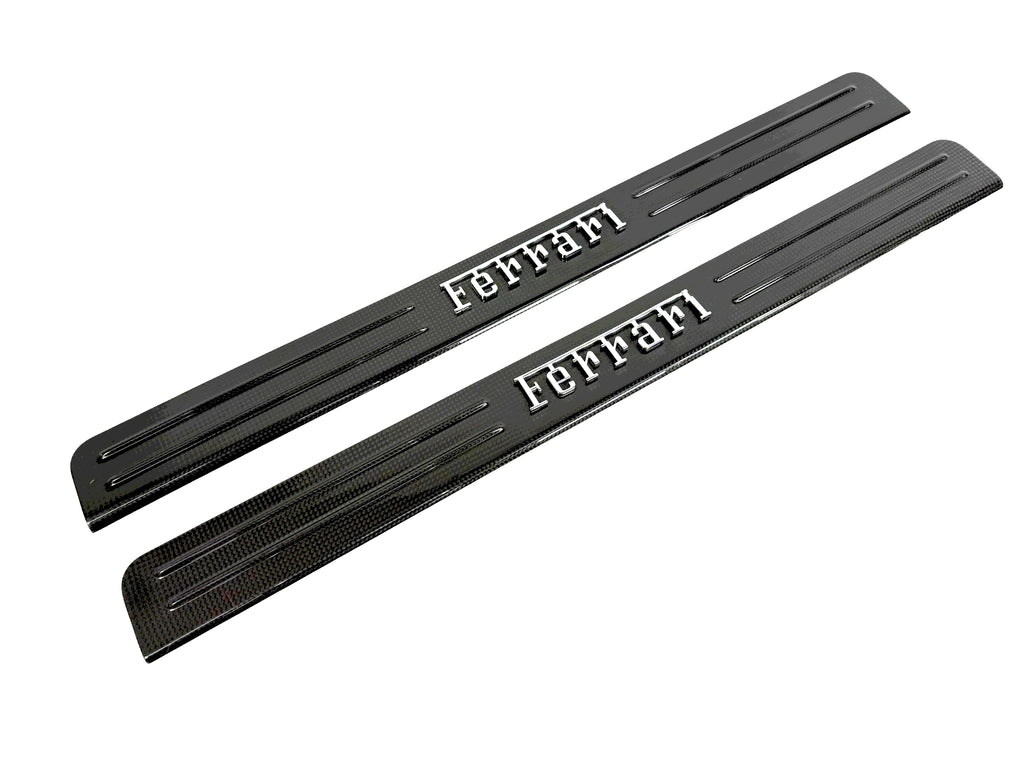 FERRARI 488/ F8 CARBON ENTRANCE SILLS KICK PLATES - PAIR 86538200 86538300