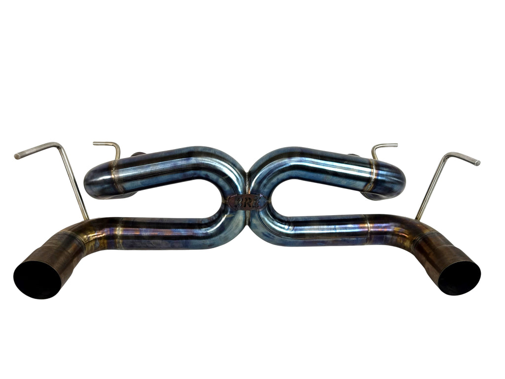 FERRARI F8  INCONEL REAR X PIPE EXHAUST / 200 SPORT CATS by BROOKE RACING