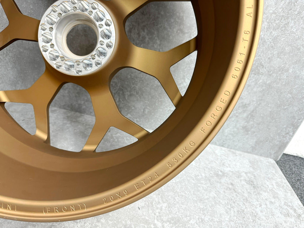 Nl4 Rear NOVITEC NL4 FORGED WHEELS FOR LAMBORGHINI AVENTADOR SVJ - SATIN GOLD ...
