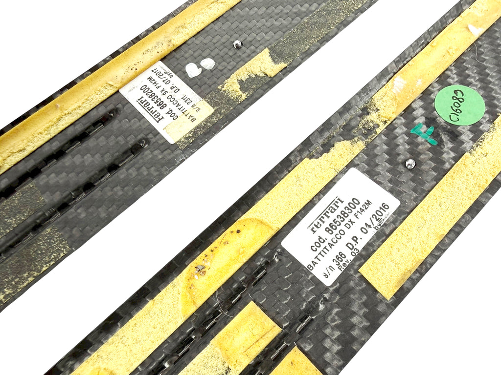 FERRARI 488/ F8 CARBON ENTRANCE SILLS KICK PLATES - PAIR 86538200 86538300