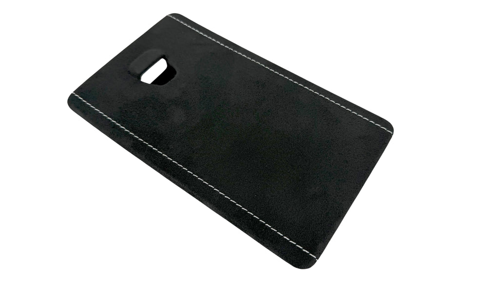 PORSCHE 992 BLACK ALCANTARA WITH WHITE STITCH FUSE BOX COVER 992867926