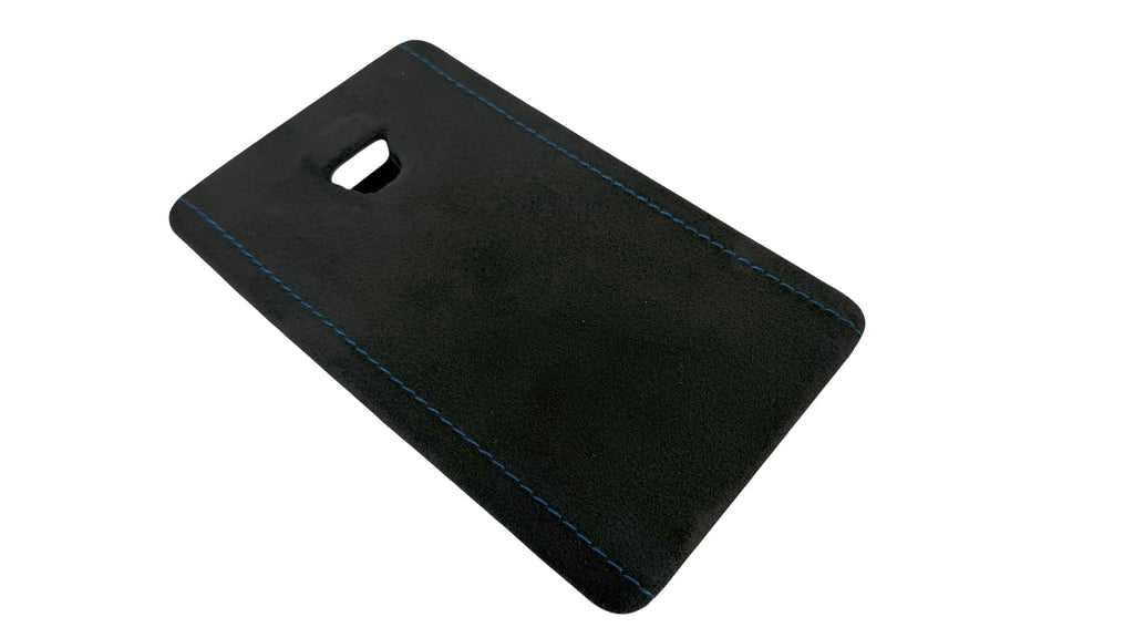 PORSCHE 992 BLACK ALCANTARA WITH BLUE STITCH FUSE BOX COVER 992867926
