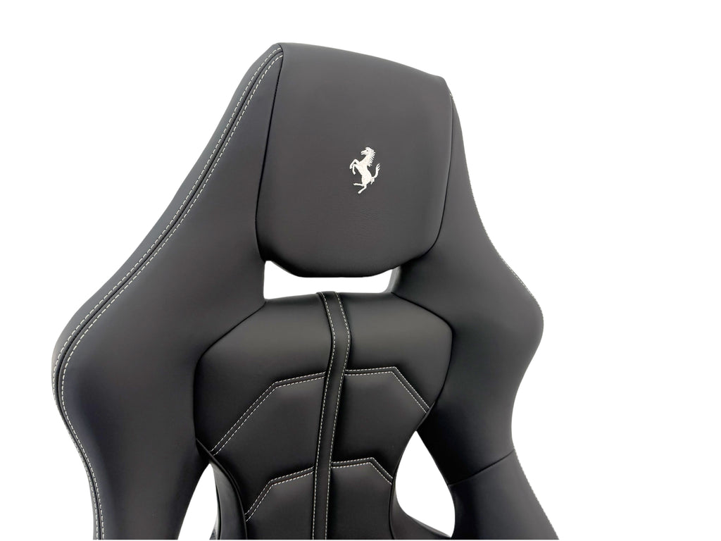 FERRARI 488 RACING CARBON SEAT BLACK AND WHITE STITCHING 87396700