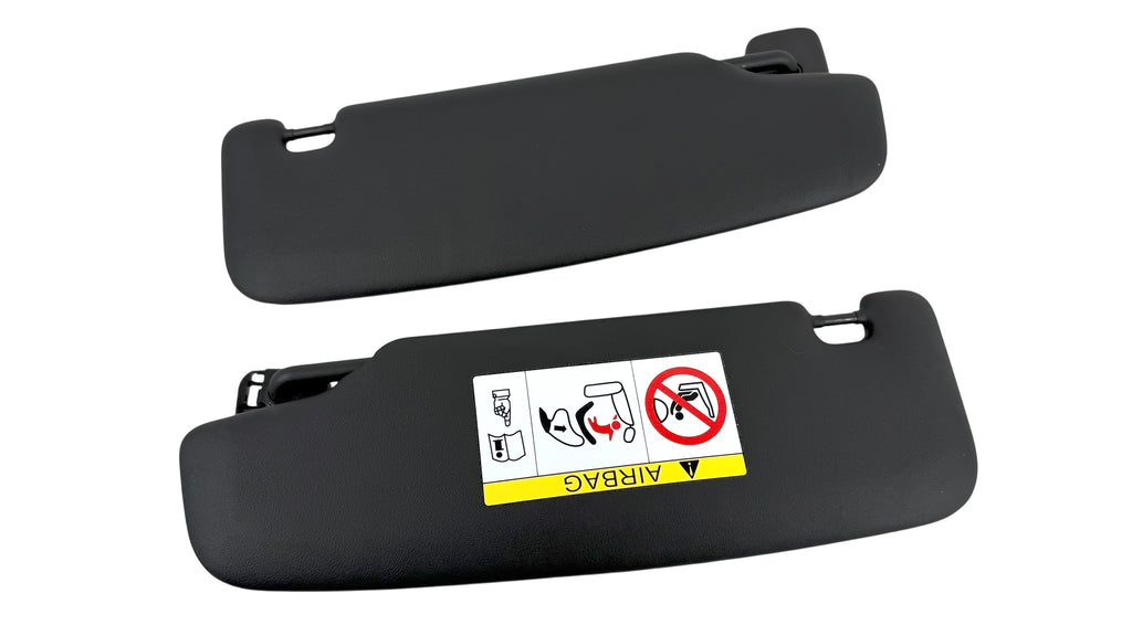PORSCHE 992 BLACK LEATHER SUN VISOR SET 9P1857551 9P1857552