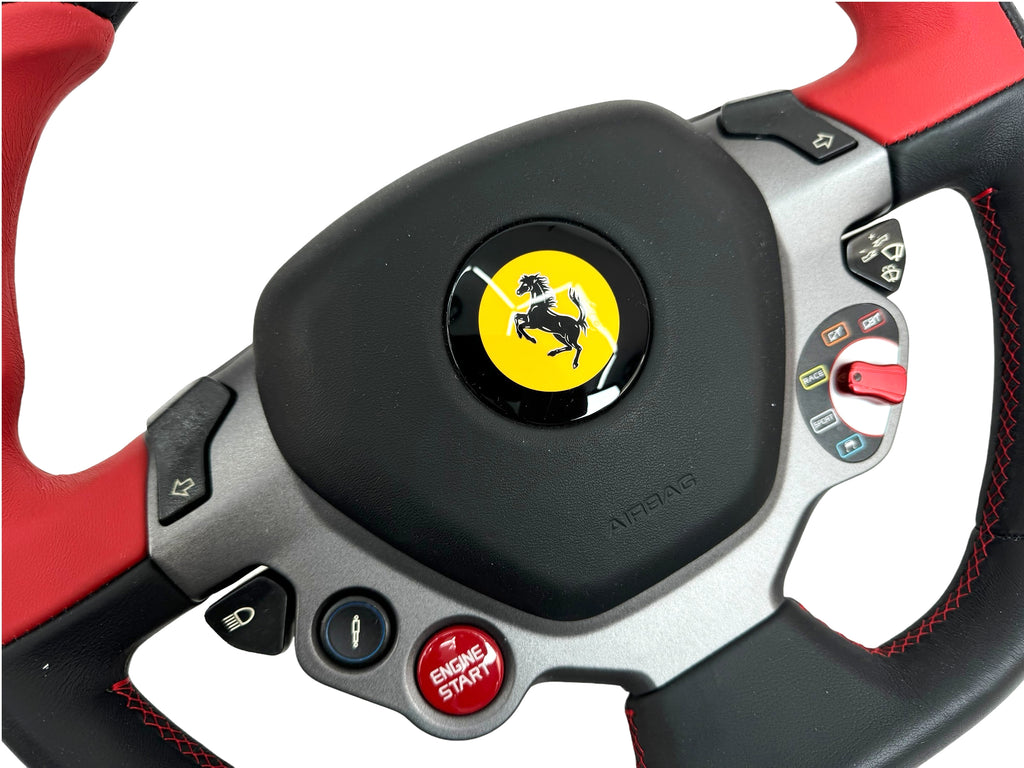 FERRARI 458 STEERING WHEEL BLACK/ RED LEATHER 84416900