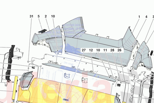 FERRARI SF90 XX CARBON BULKHEAD RIGHT SIDE PANEL 945382