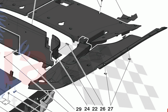 FERRARI SP1 SP2 MONZA FRONT LEFT LUGGAGE COVER 968462