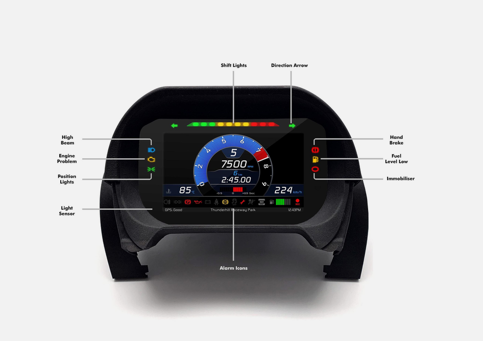 LOTUS ELISE/ EXIGE DIGITAL DASH LOGGER KIT AIM MX2E  8100569