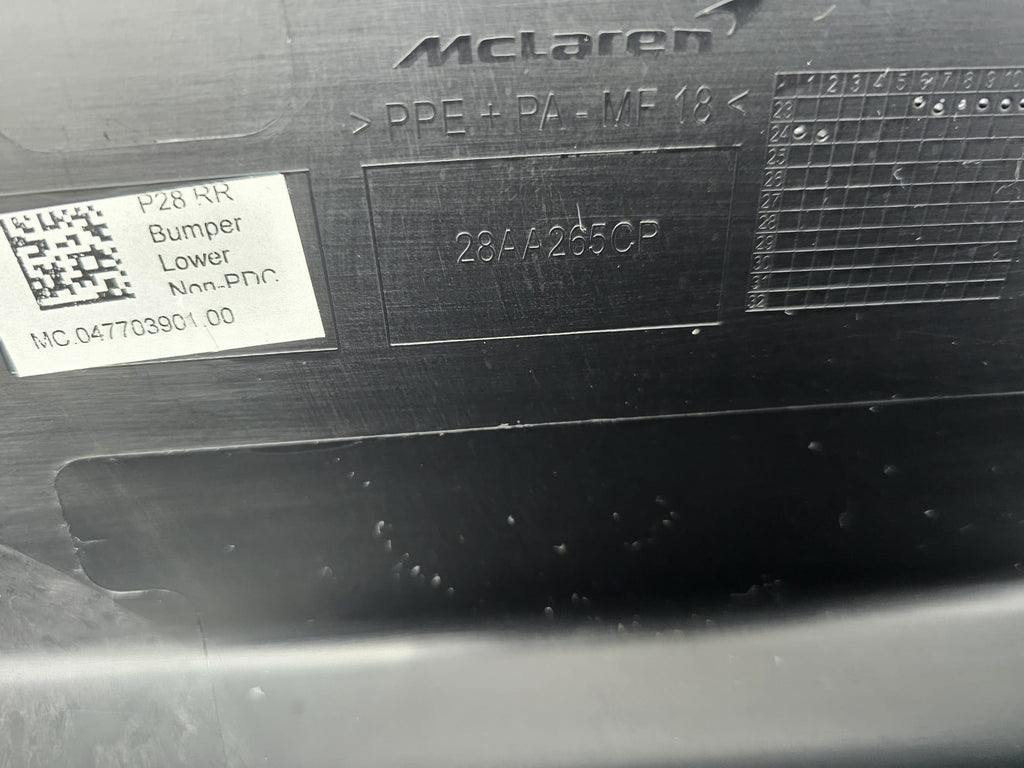 MCLAREN 750S REAR LOWER BUMPER SECTION 28AA265CP