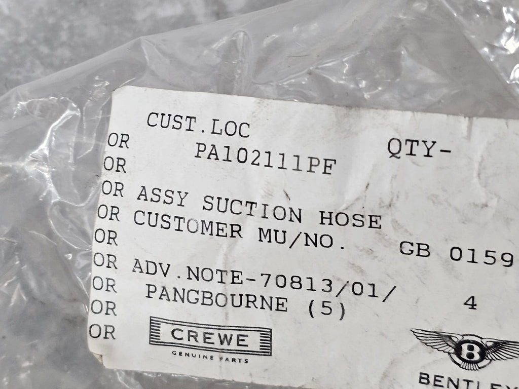 BENTLEY ASSY SUCTION HOSE PA102111PF