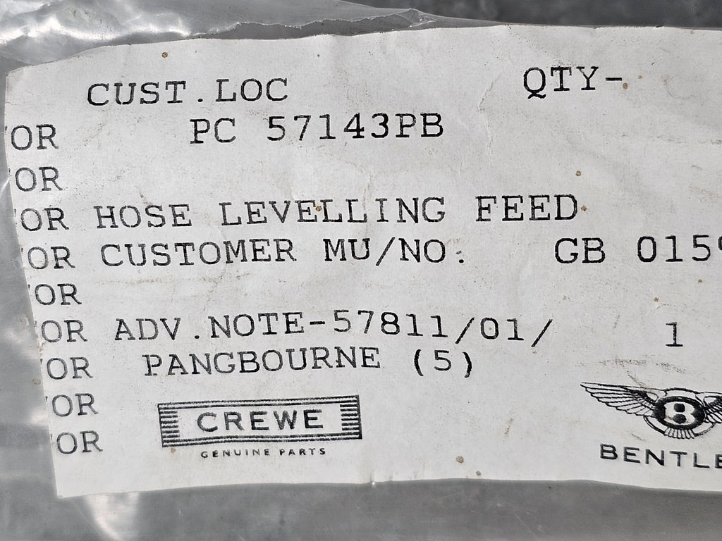 BENTLEY HOSE LEVELLING FEED PC57143PB