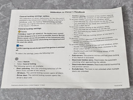 BENTLEY ADDENDUM TO OHB ENG GB TSD814730