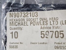 BENTLEY HEXAGON SOCKET OVAL HEAD N90732103