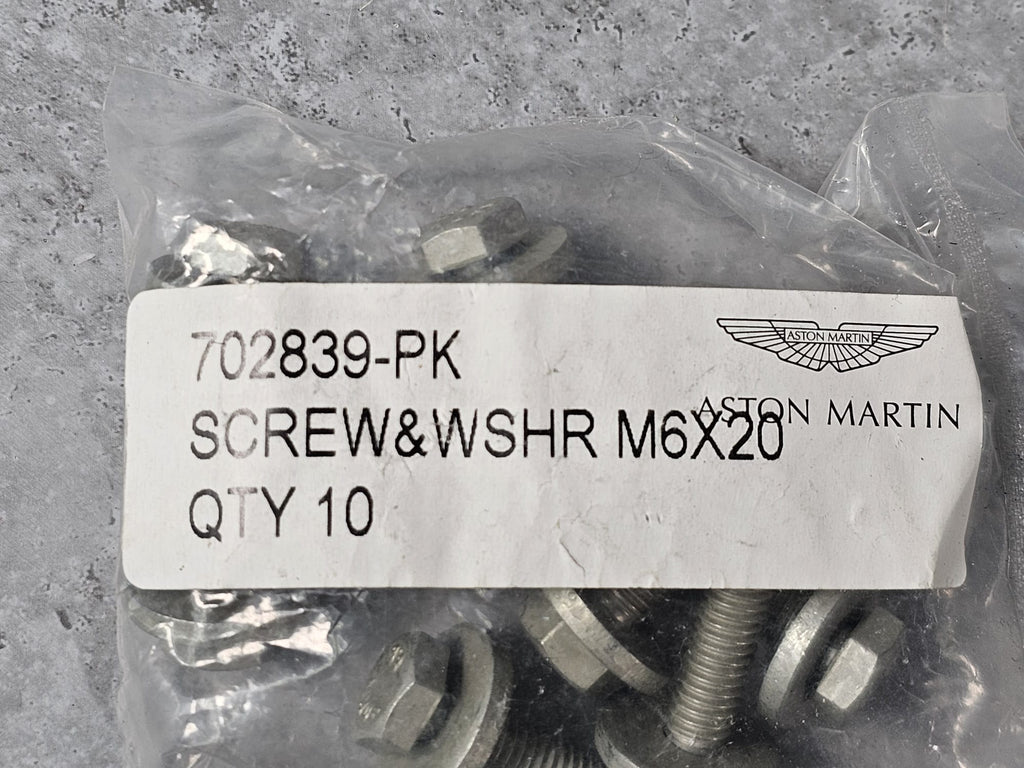 ASTON MARTIN SCREW AND WASHER M6 X 20 (PACK OF 10) 702839-PK