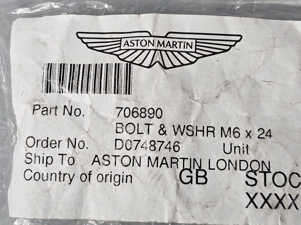 ASTON MARTIN DB11 BOLT & WASHER-M6X24 706890
