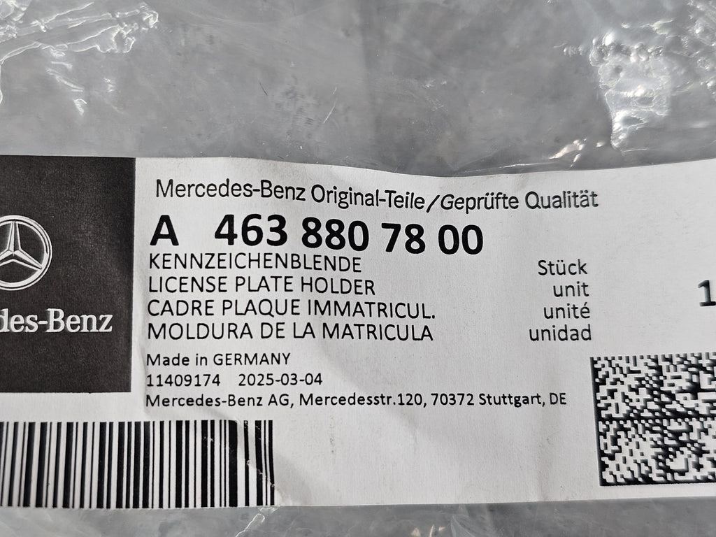 MERCEDES BENZ LICENSE PLATE HOLDER A4638807800