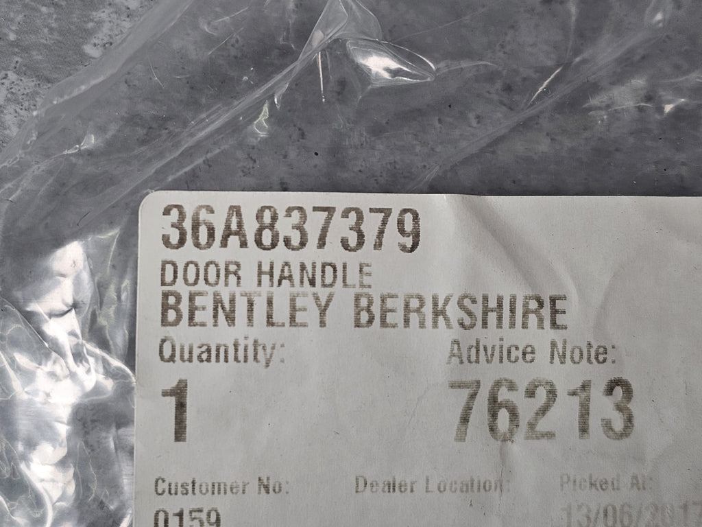 BENTLEY BENTAYGA  (2015+) DOOR HANDLE, OUTER  LEFT UPPER 36A837379