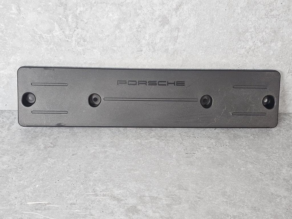 PORSCHE LICENSE PLATE BRACKET MATT BLACK  9J1807287 0K1