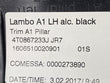Load image into Gallery viewer, LAMBORGHINI TRIM PANEL PILLAR LH, BLACK ALCANTARA 4T0867233JJR7