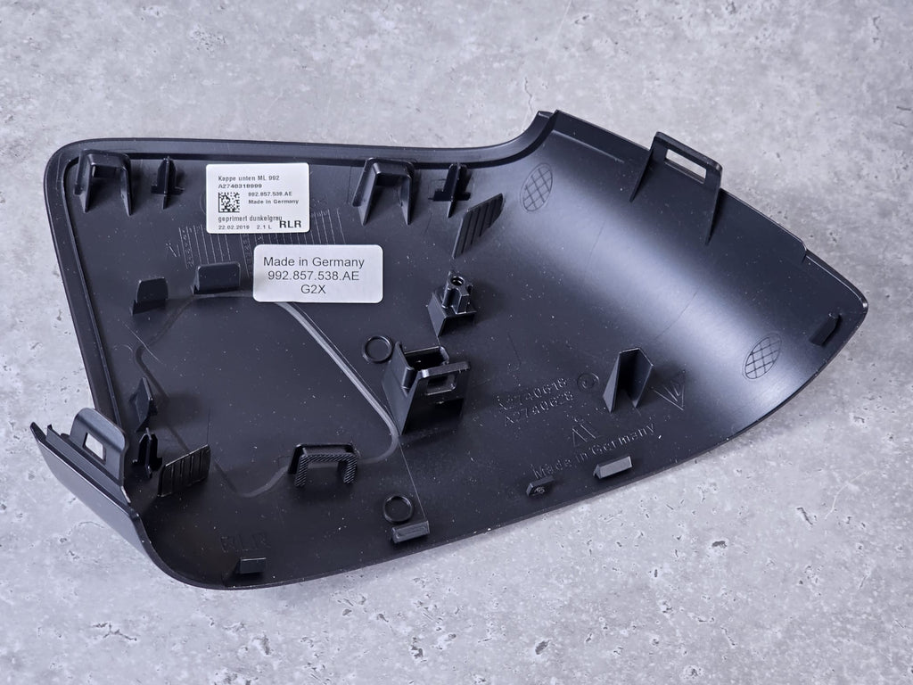 PORSCHE 992, TAYCAN LOWER WING MIRROR COVER RH 992857538AEG2X