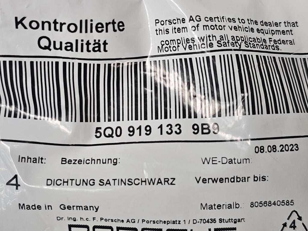PORSCHE SEAL RING PARKING ASSIST -TIMING AND IMPULSE SENSORS 5Q0919133 9B9