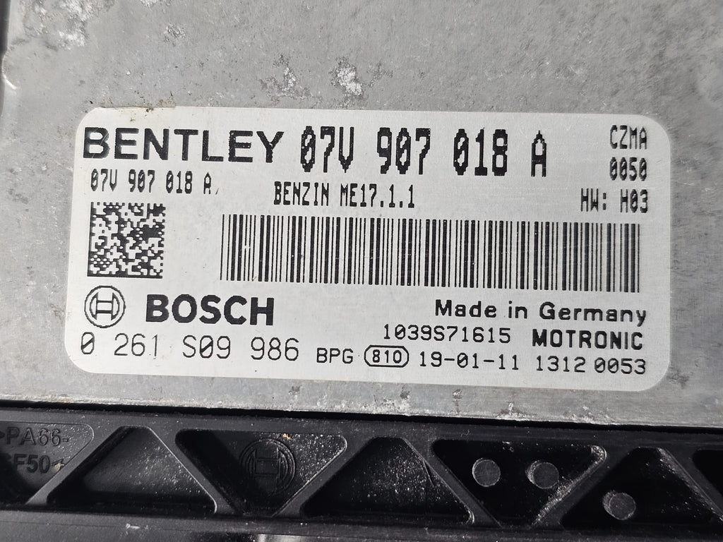 BENTLEY MULSANNE (2010+) POWERTRAIN CONTROL MODULE, (WITHOUT SOFTWARE)  07V907018A