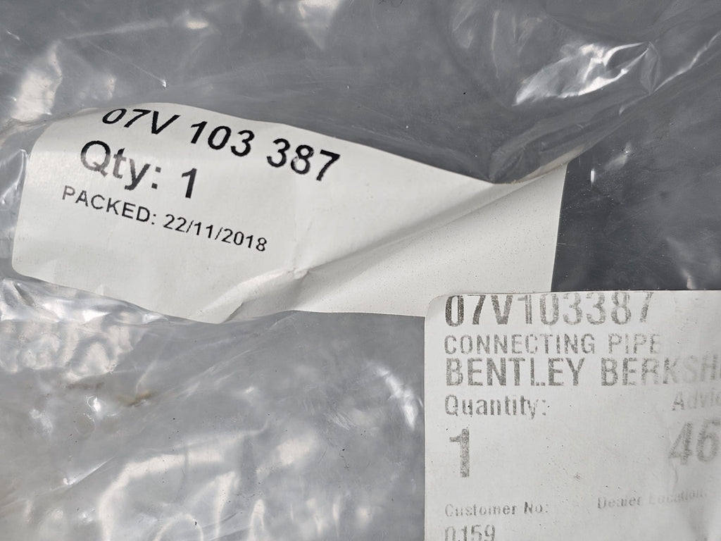 BENTLEY MULSANNE (2010+) ENGINE COOLANT PIPE  07V103387