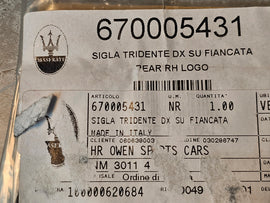 MASERATI RH TRIDENT BADGE 670005431