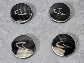 MCLAREN 720S CARBON FIBRE BLACK WHEEL CENTRE CAPS 57MM (SET OF 4) 13B0998CP