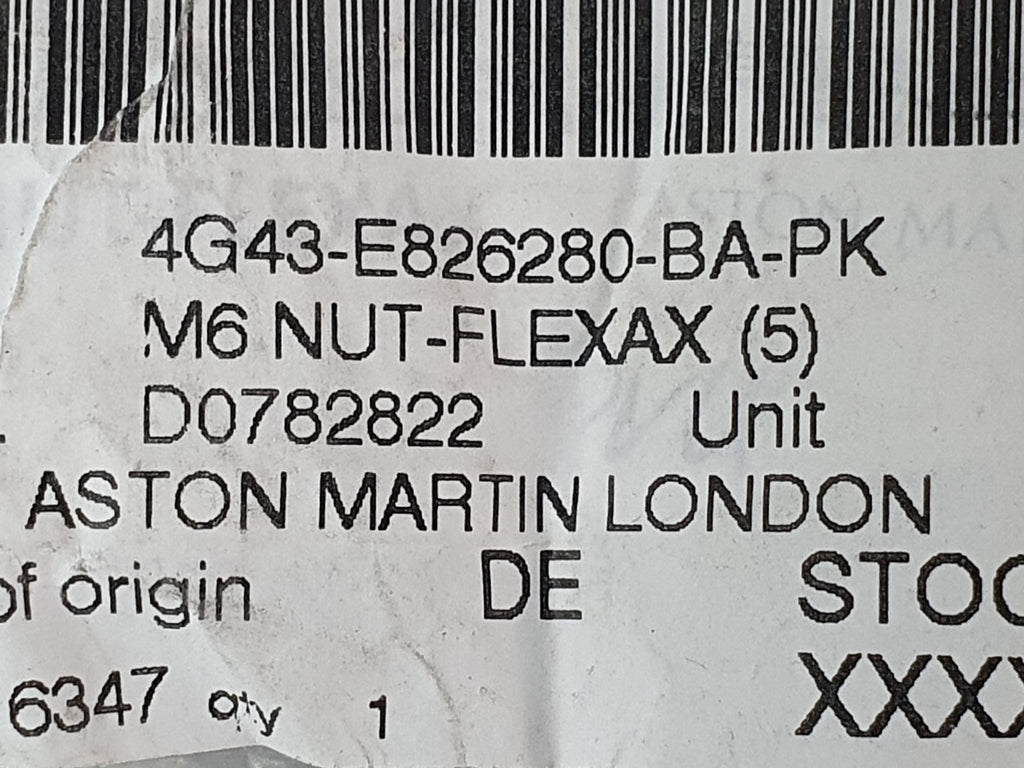 ASTON MARTIN FLEXAX TOLERANCE NUTS (PACK OF 5) 4G43-E826280-BA-PK