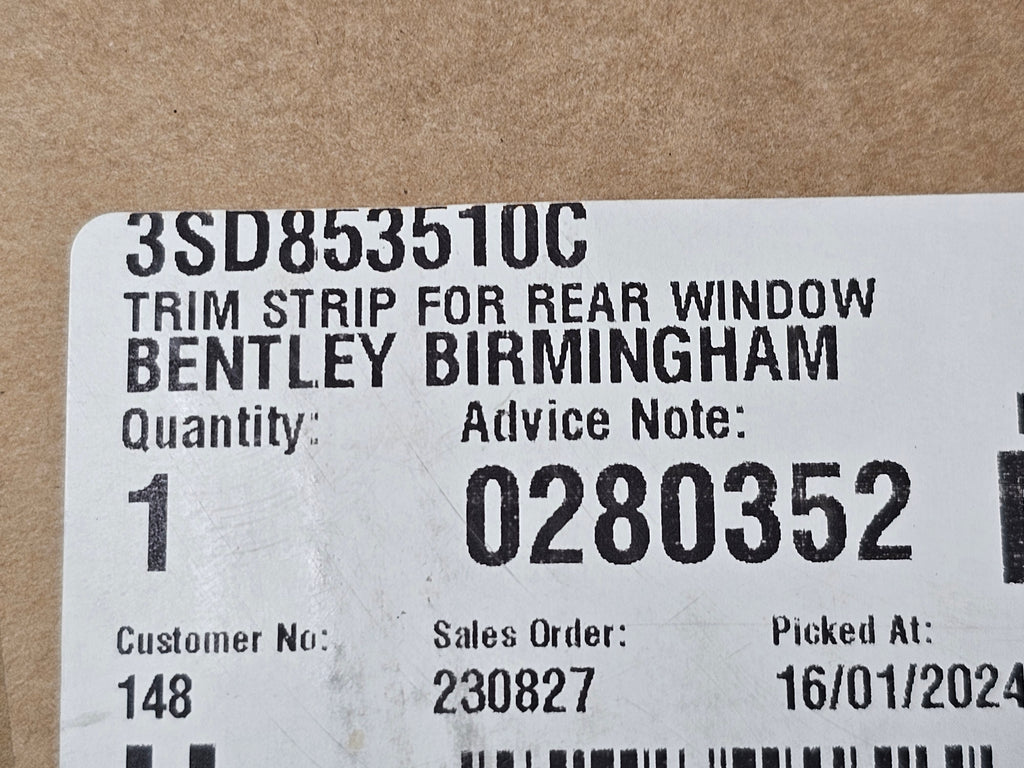 BENTLEY TRIM STRIP REAR WINDOW 3SD83510C