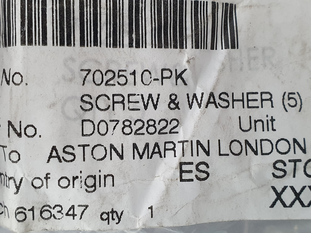 ASTON MARTIN SCREW AND WASHER (PACK OF 5) 702510-PK