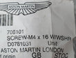 Load image into Gallery viewer, ASTON MARTIN SCREW M4 X 16 W/WSHR 708101