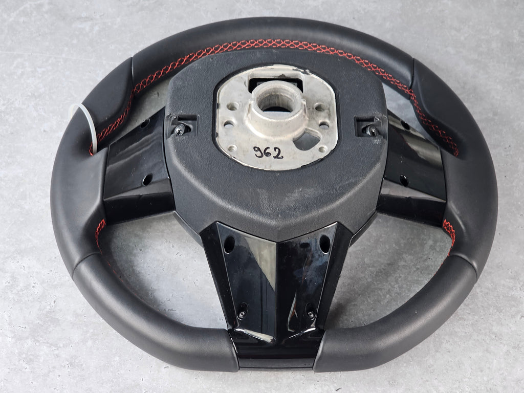 LAMBORGHINI AVENTADOR S ROADSTER STEERING WHEEL BLACK LEATHER WITH RED STITCHING 470419091DQ