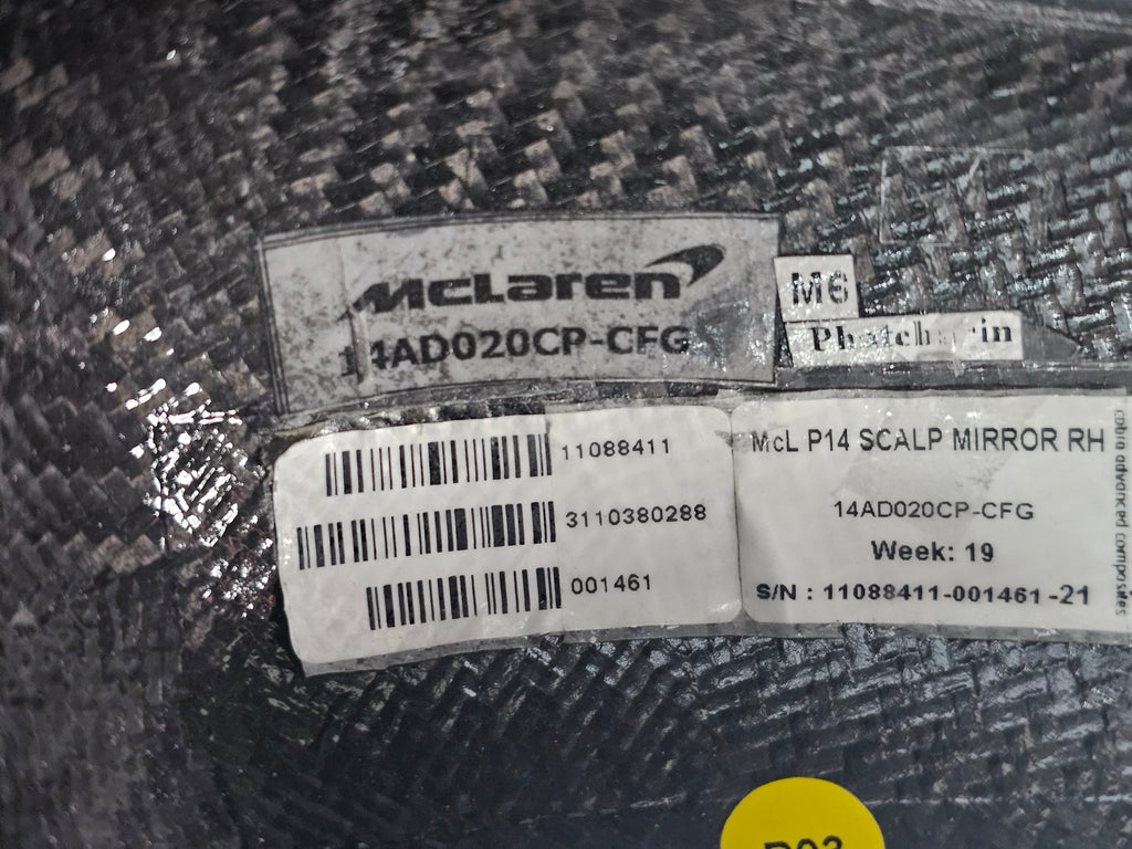 MCLAREN 720S MATTE CARBON FIBRE MIRROR CAPS COVERS 14AD019CP / 14AD020CP