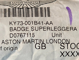 ASTON MARTIN DBS SUPERLEGGERA CHROME BADGE KY73-001B41-AA