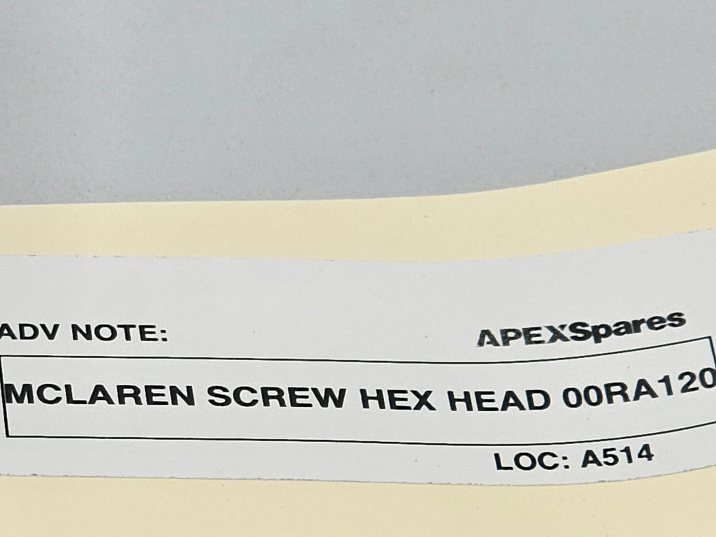 MCLAREN SCREW HEX HEAD 00RA120