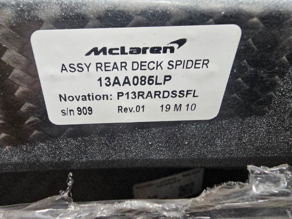 MCLAREN 600LT SPYDER REAR ENGINE DECK COVER 13AA086LP