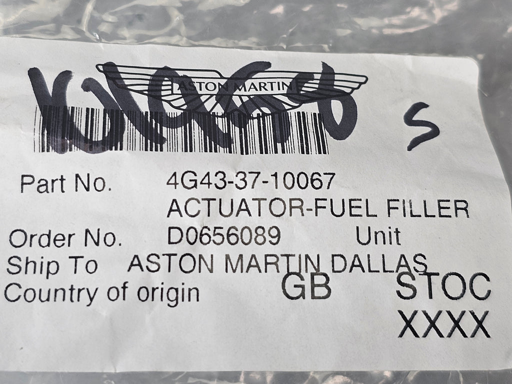 ASTON MARTIN ACTUATOR FUEL FILLER 4G43-37-10067