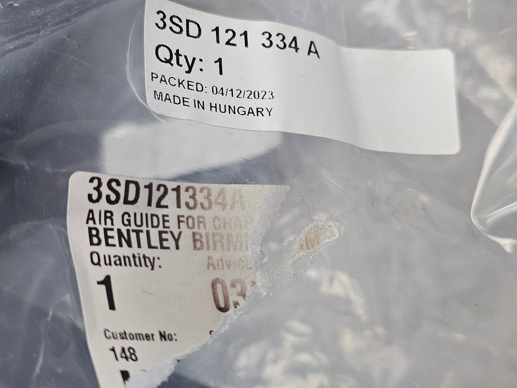 BENTLEY CONTINENTAL GT/ GTC AIR GUIDE FOR CHARGE AIR 3SD121334A